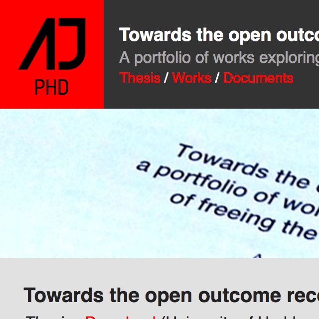 AJ | Code | AJ | Adam Jansch | New PhD site design for Adam Jansch