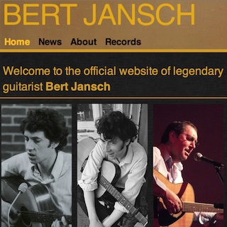 AJ | Code | Bert Jansch website | New Bert Jansch website launched